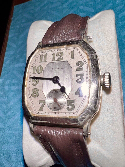 ELGIN 1928 GRADE 462 MEN'S ART DECO WATCH 3/0s 7j. RUNS EXCELLENT & MINIMAL WEAR