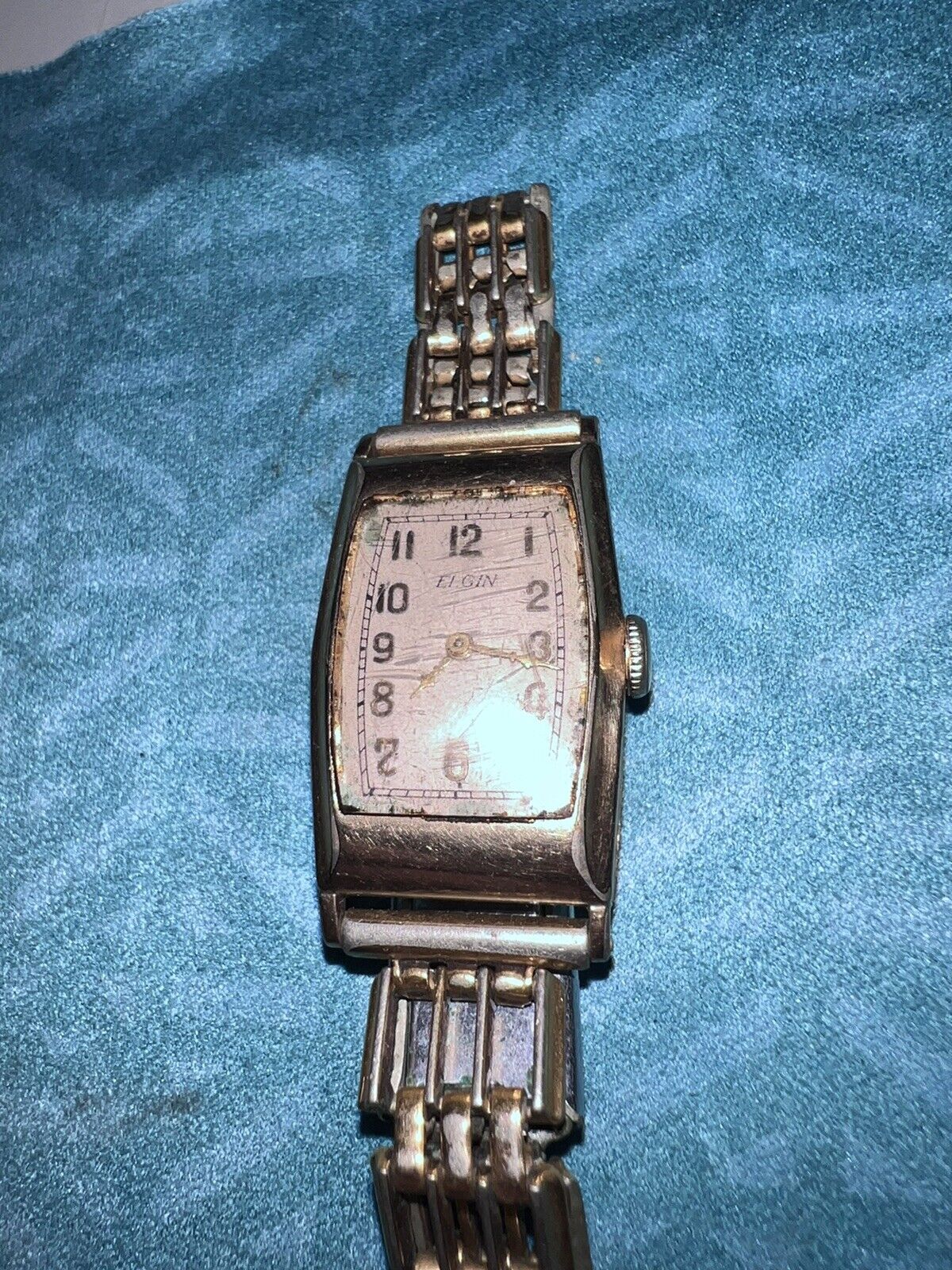 Elgin Gold Rolled Wristwatch For Repair