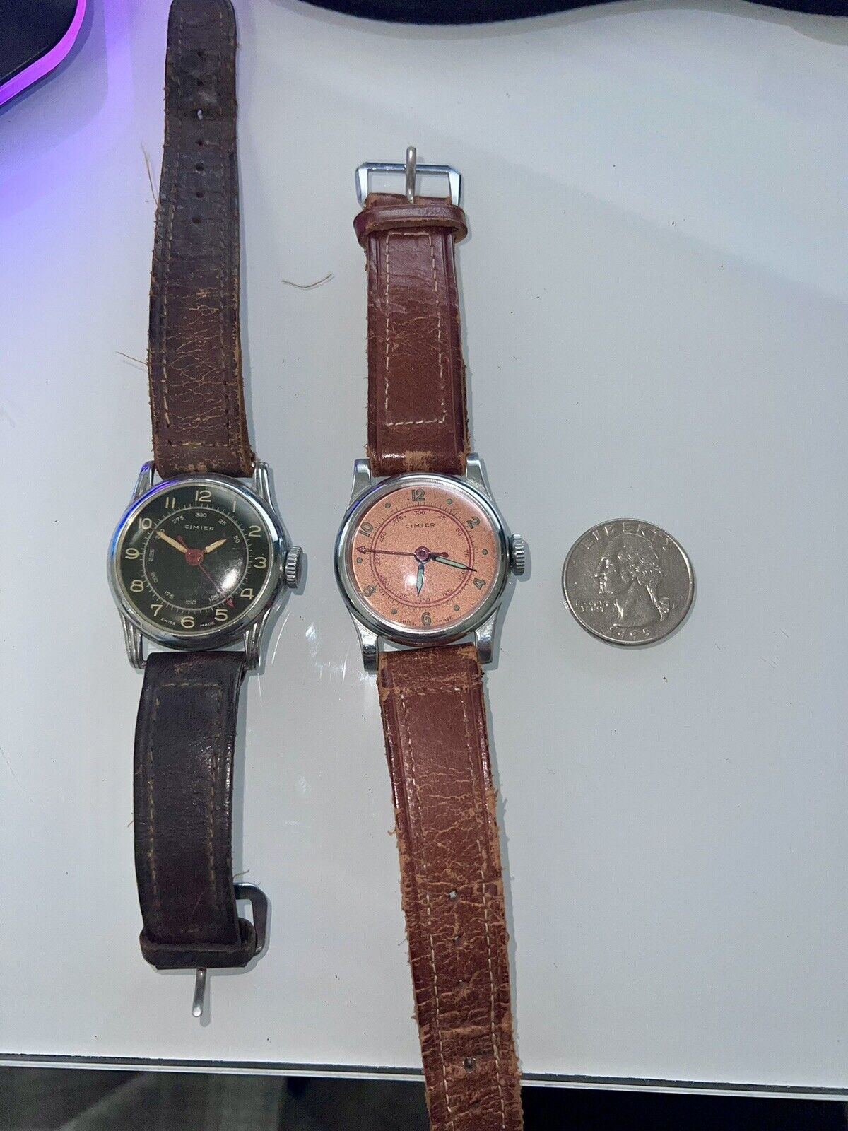 2 Vintage Cimier Swiss Military Style Manual Wristwatches. (2 PCs)