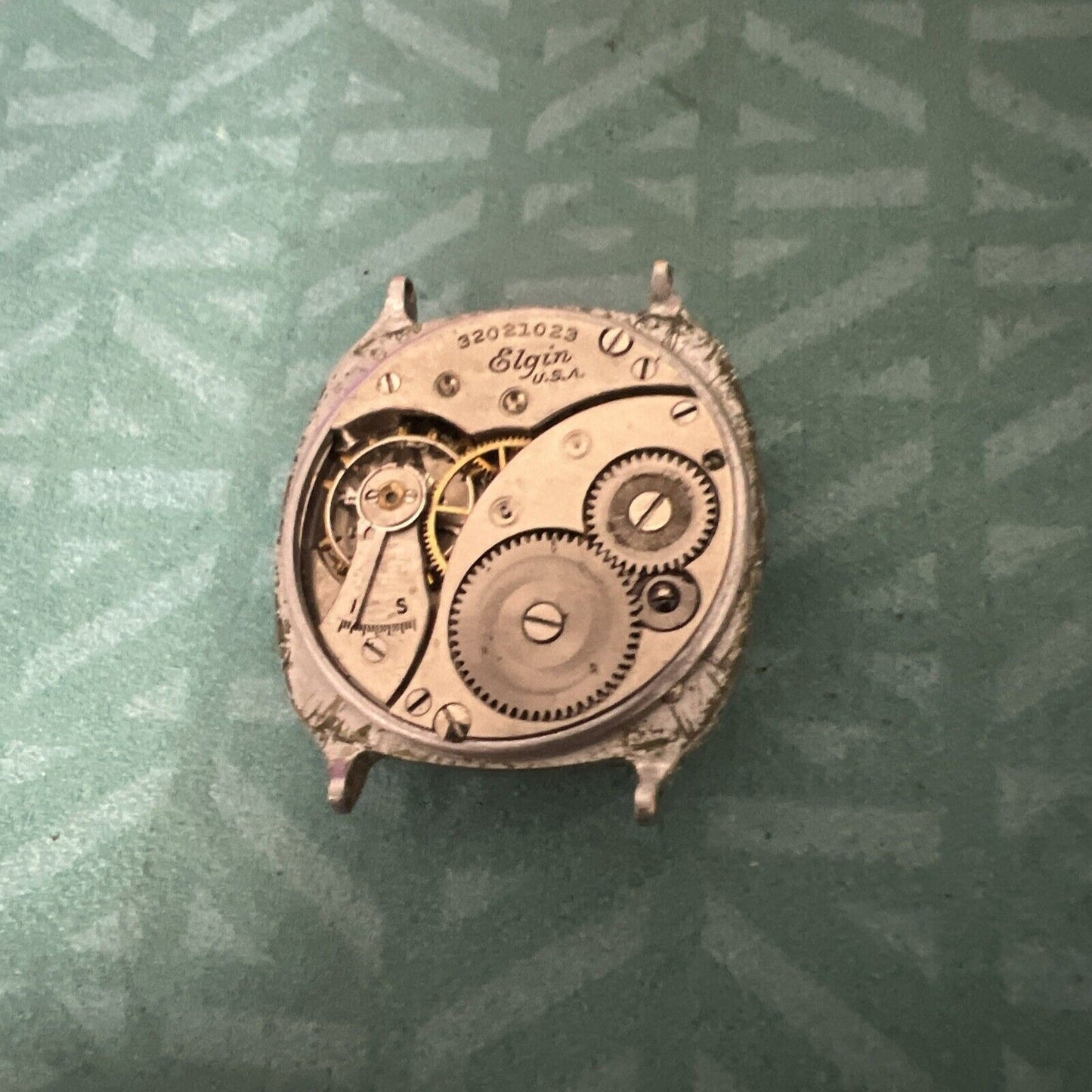 Elgin Art Deco 1920’s Watch Head For Parts/Repair