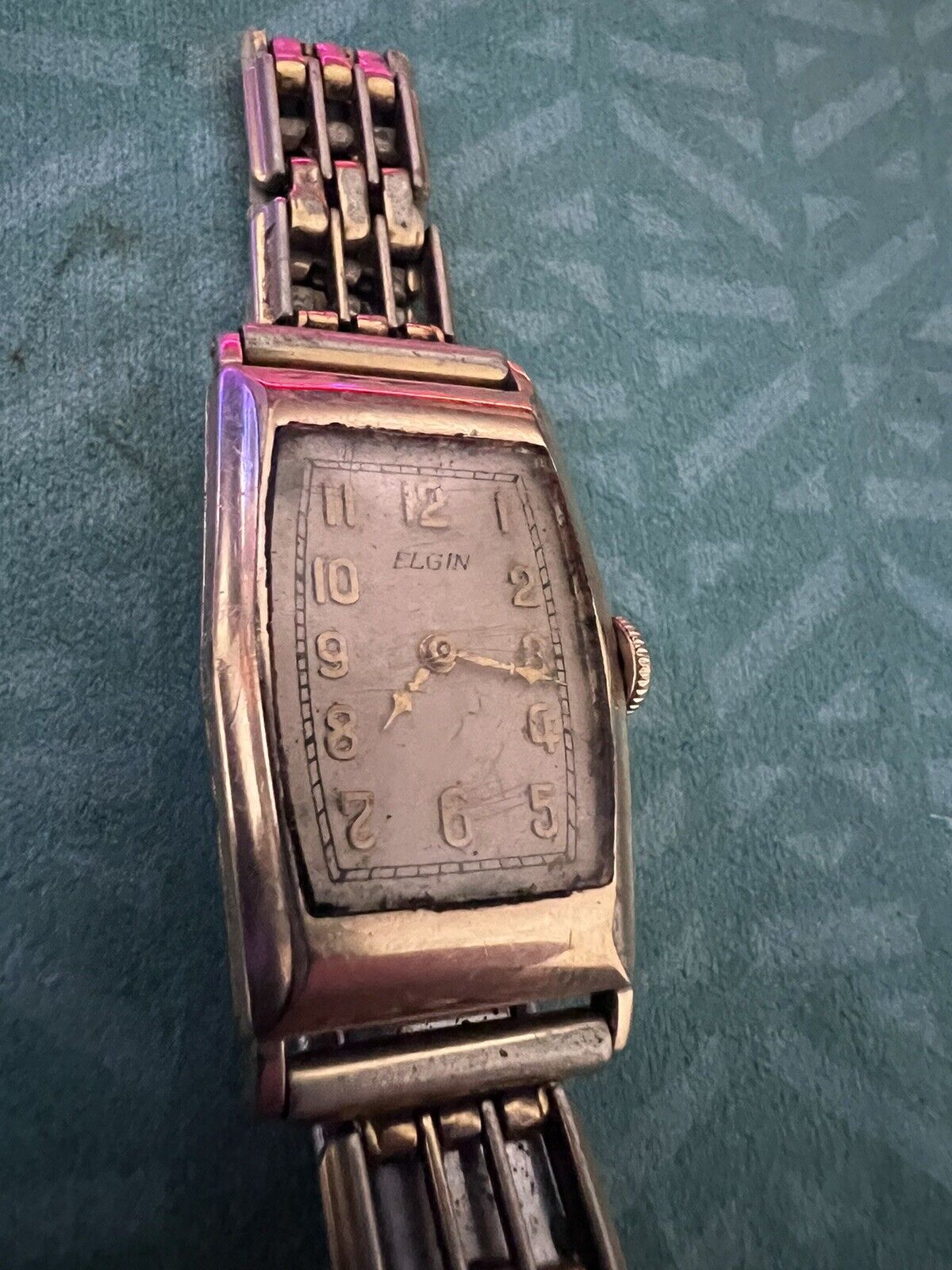 Elgin Gold Rolled Wristwatch For Repair