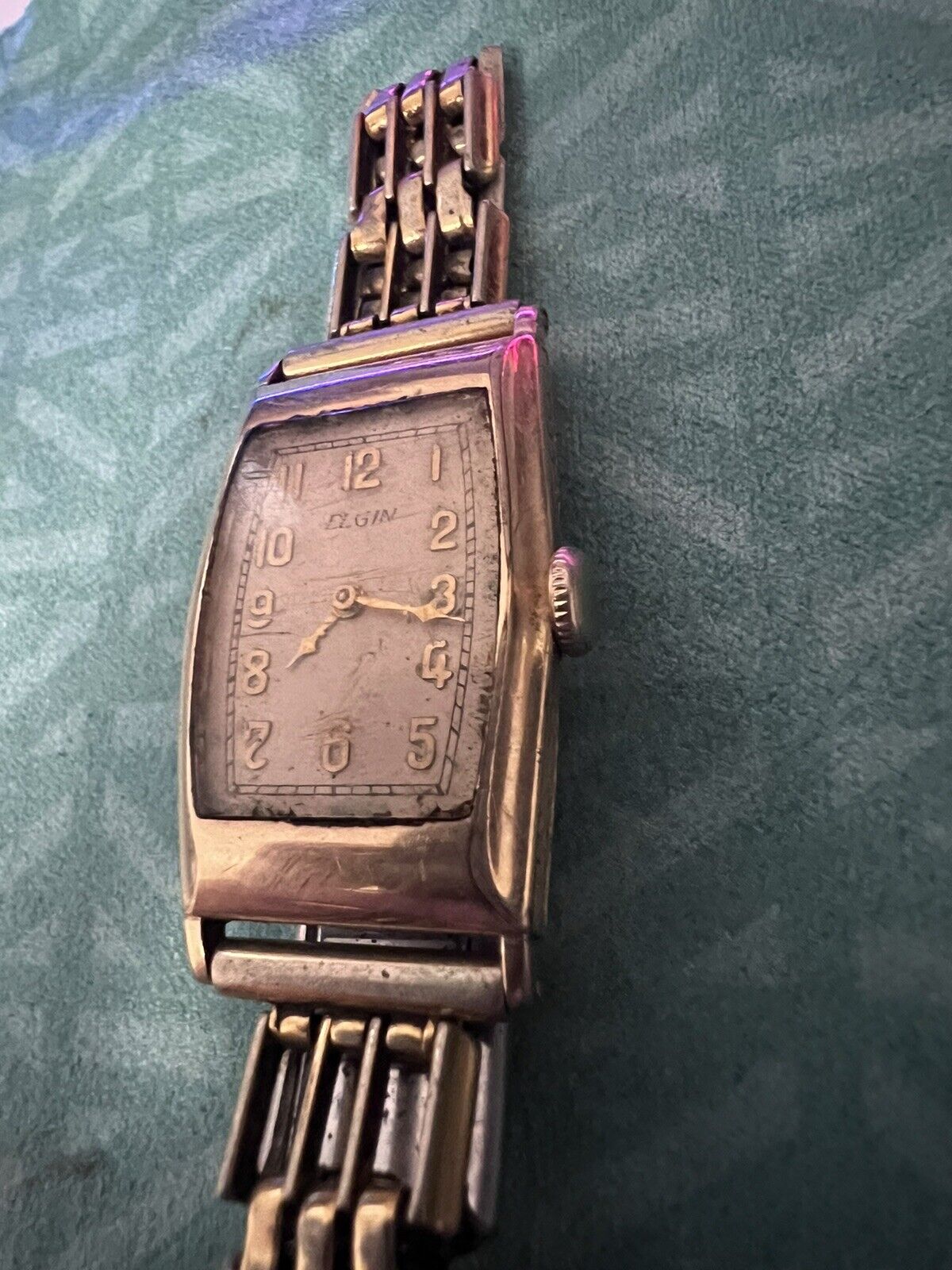 Elgin Gold Rolled Wristwatch For Repair